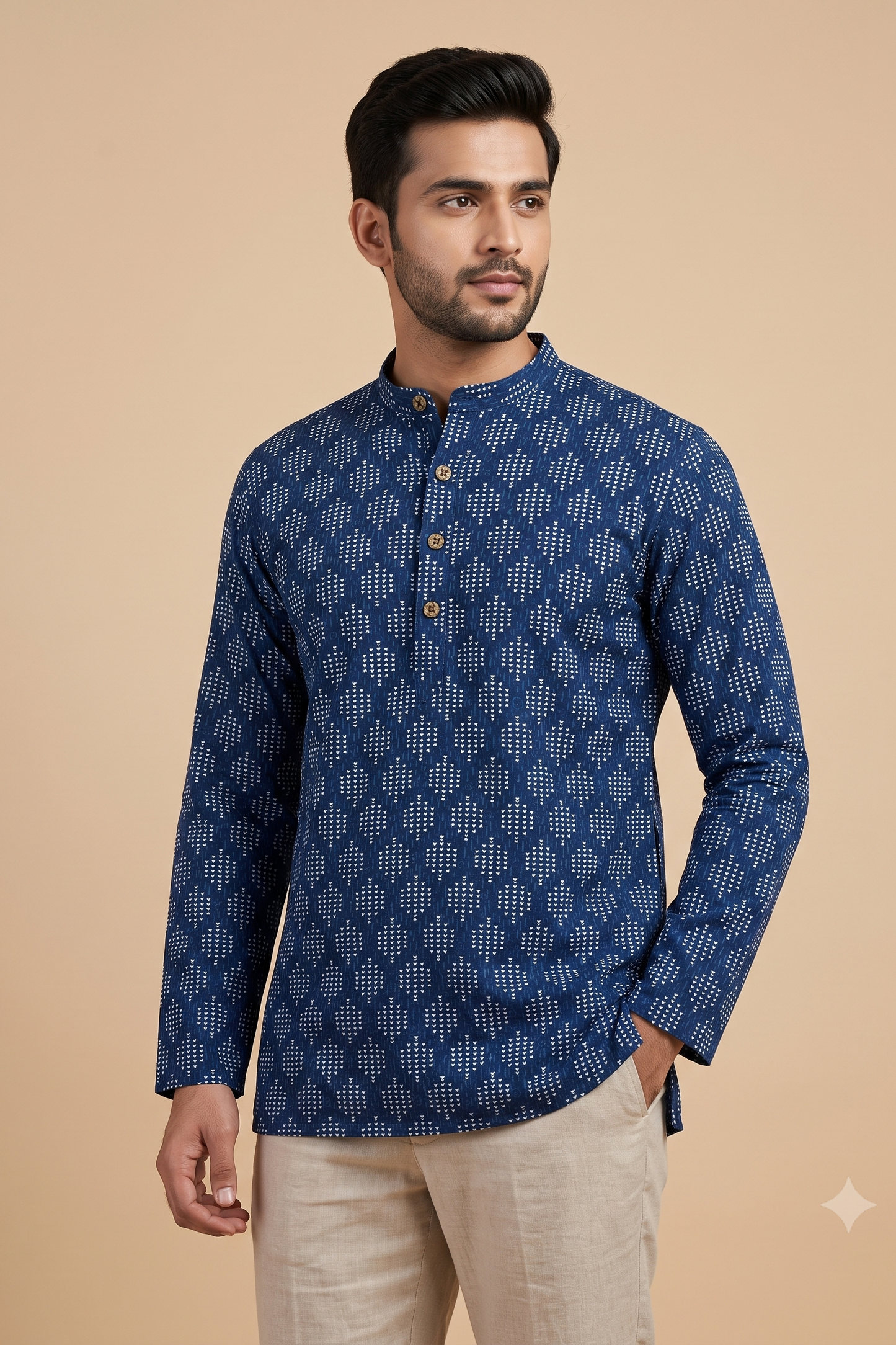 Blue Blend Short Kurta
