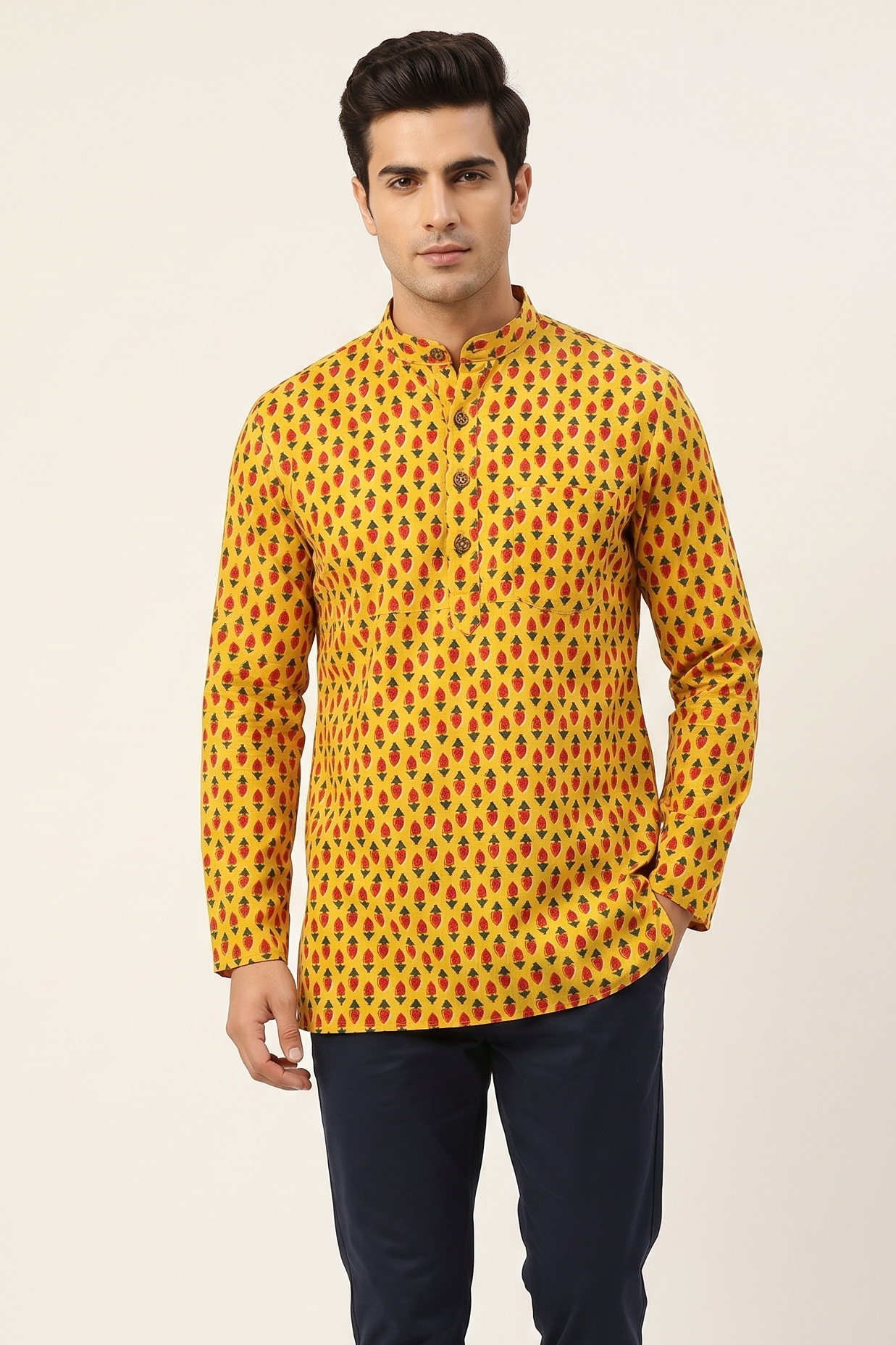 Yellow Short Kurta