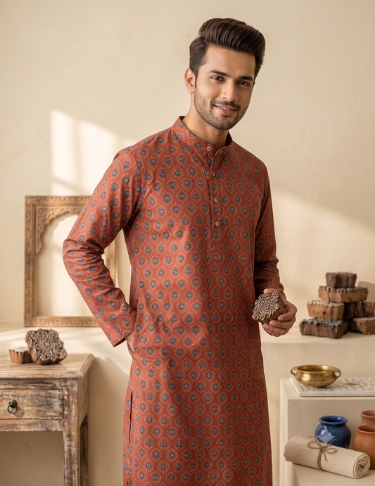 Hukum Print Long Kurta