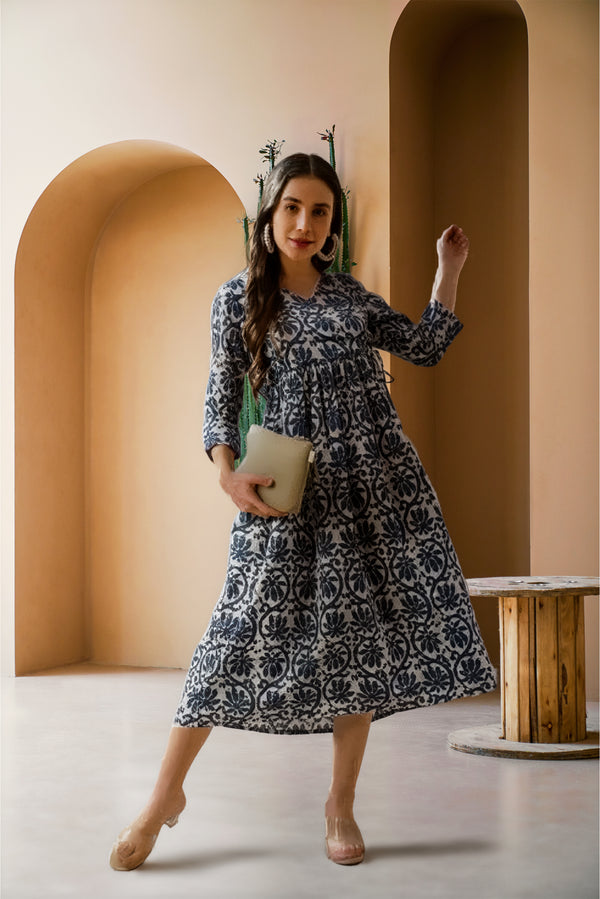 Women Solid Cotton Gown