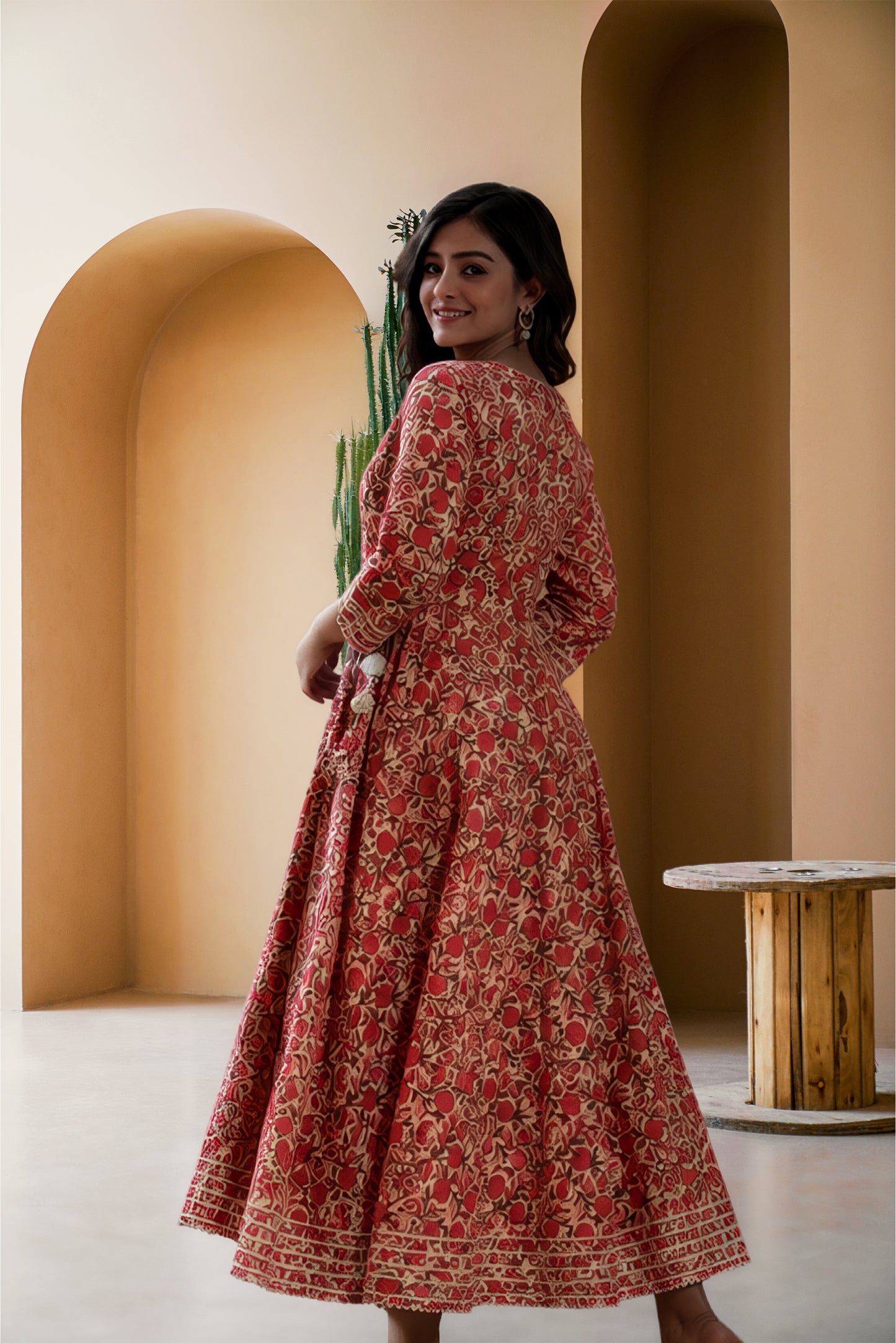 Cotton Printed Anarkali Kurti for Women